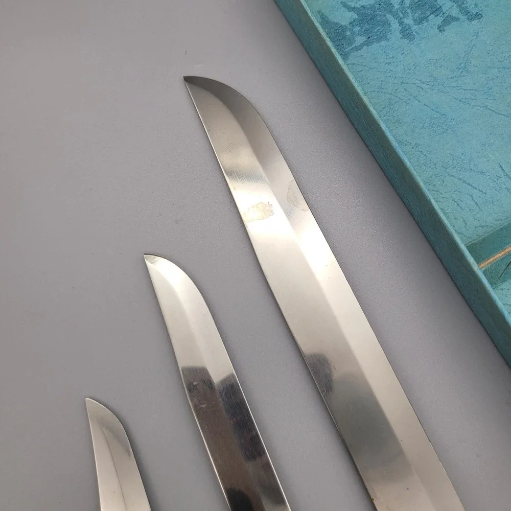 Vintage Rada Mfg 3 pc Aluminum Cutlery Knife Set with Original Box